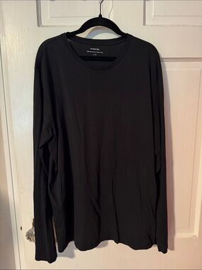 Vince Black 100% Pima Cotton Long Sleeve Tee